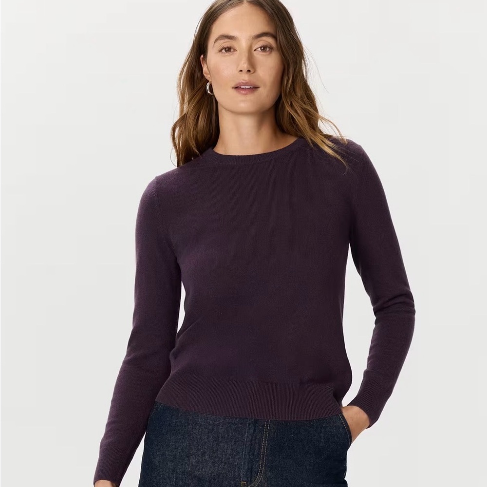 Quince Women's Crewneck Sweater in Plum